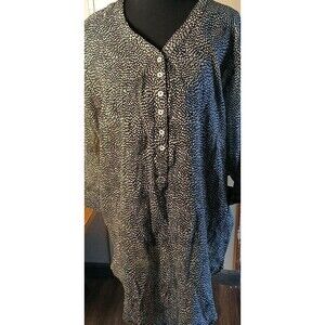 Galeries Lafayette Womens Tunic Black And Gold Size S/M Sheer NWT